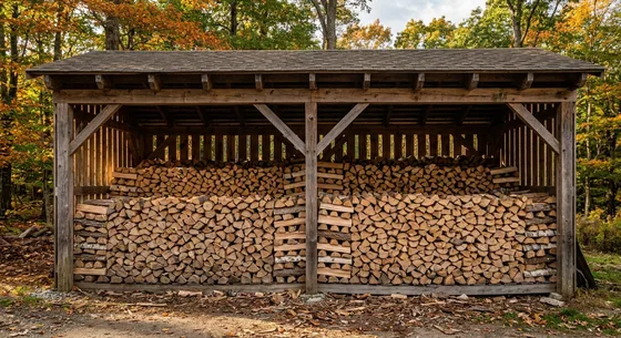 Укладка дров в Севастополе, улица Сосновая, 1